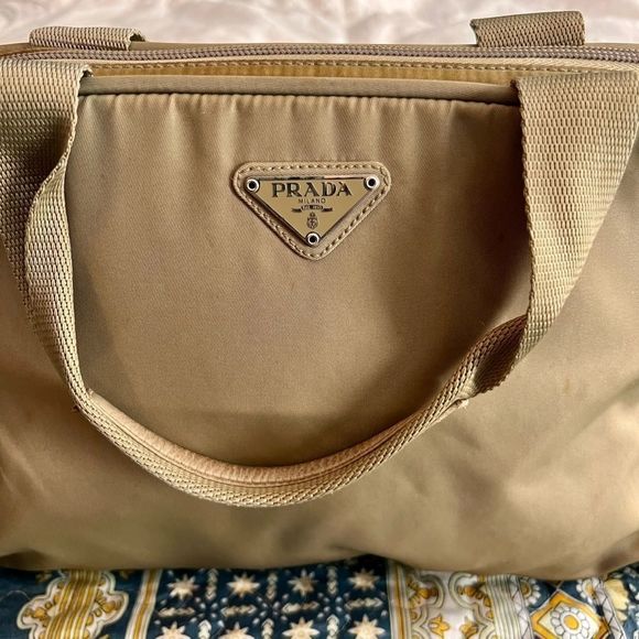 Prada | Tessuto Army Tan Sport Tote Bag Purse with Authentication Card & Key - Picture 3 of 16